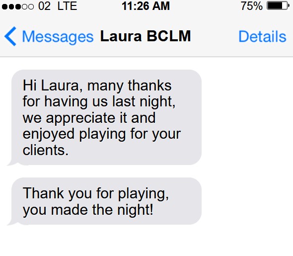 Laura BCLM wedding band