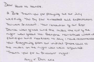 Amy and Dan Wedding Band Review